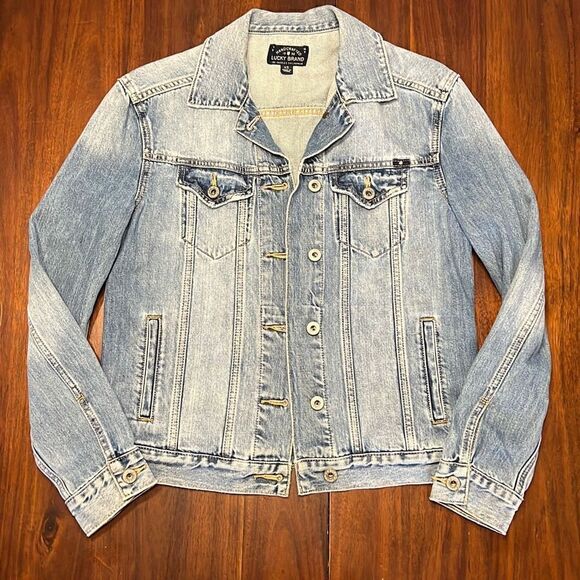 Lucky Brand Boyfriend Denim Jean Jacket Women’s XS - Picture 1 of 9